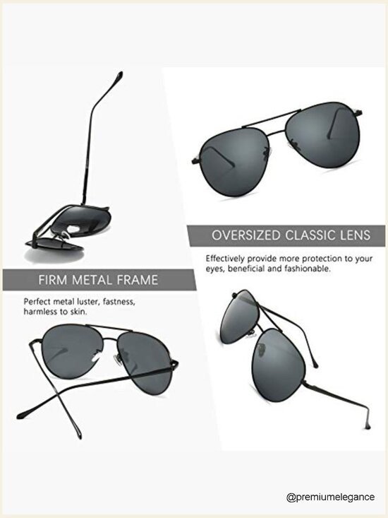 Women\'s Oversized Aviator Sunglasses Polarized Lens Classic Style main image 4